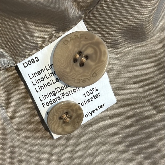 Gerard Darel Linen Blazer Beige Size EU 38 - Picture 7 of 8